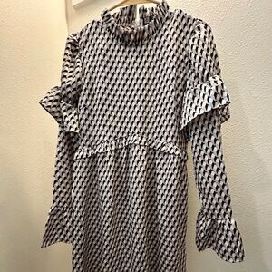 high neck skater dress